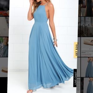 Lulu’s Slate Blue Maxi Dress